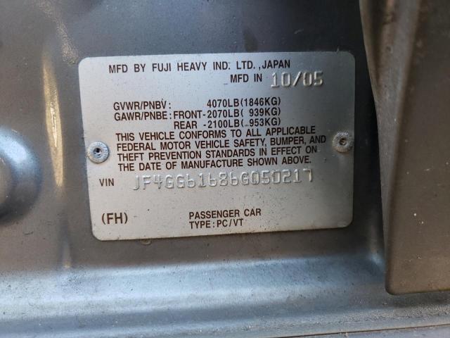 Photo 10 from auction – 2006 SAAB 9-2 2.5I with VIN JF4GG61686G050217