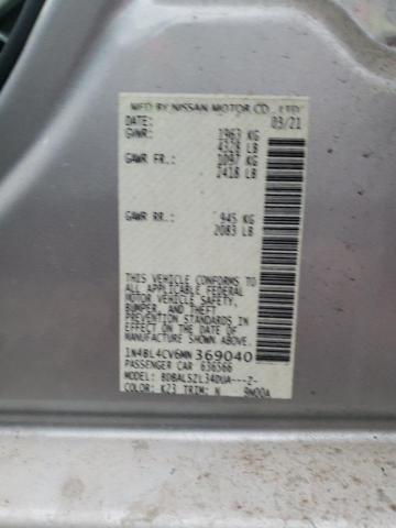 Photo 10 from auction – 2021 NISSAN ALTIMA SR with VIN 1N4BL4CV6MN369040