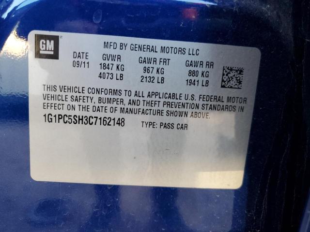 Photo 10 from auction – 2012 CHEVROLET CRUZE LS with VIN 1G1PC5SH3C7162148