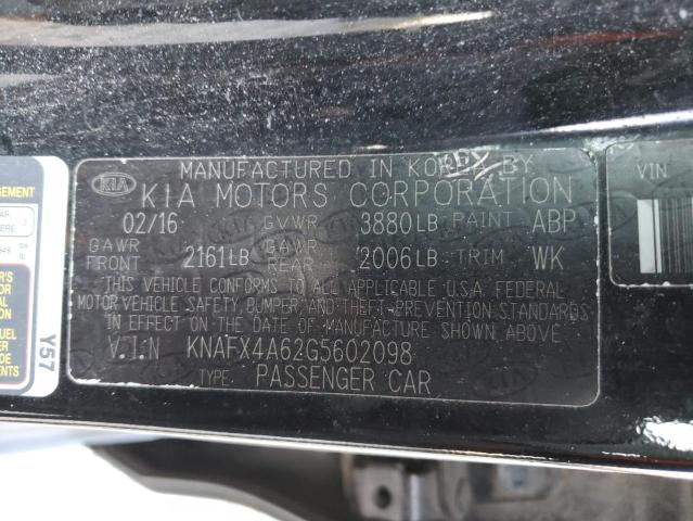 Photo 10 from auction – 2016 KIA FORTE LX with VIN KNAFX4A62G5602098