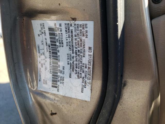 Foto 10 de la subasta – 2004 MERCURY SABLE GS con VIN 1MEFM50U04A622840