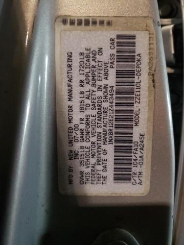 Photo 10 from auction – 2001 TOYOTA COROLLA CE with VIN 1NXBR12E21Z443494