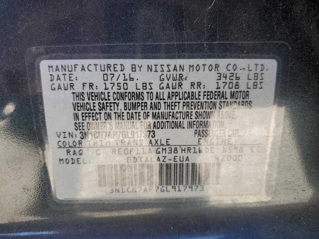 Photo 10 from auction – 2016 NISSAN VERSA S with VIN 3N1CN7AP7GL917973