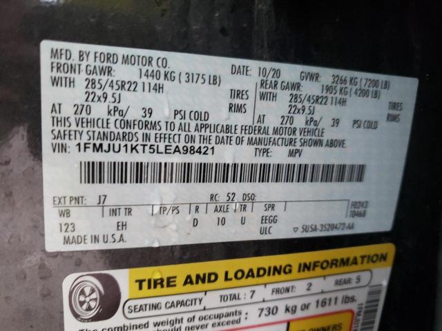Photo 10 from auction – 2020 FORD EXPEDITION with VIN 1FMJU1KT5LEA98421