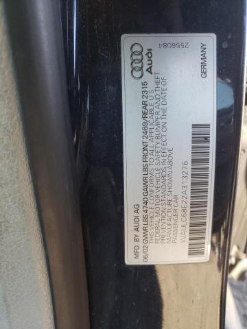 Photo 10 from auction – 2002 AUDI A4 1.8T QU with VIN WAULC68E22A313276
