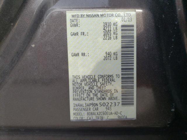 Photo 10 from auction – 2013 NISSAN ALTIMA 2.5 with VIN 1N4AL3AP9DN502237