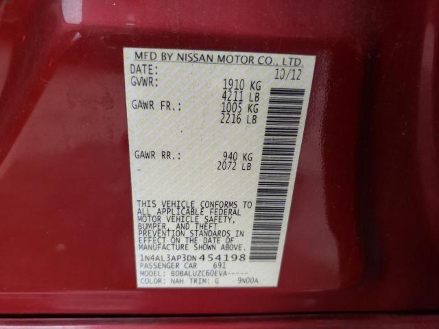 Photo 10 from auction – 2013 NISSAN ALTIMA 2.5 with VIN 1N4AL3AP3DN454198