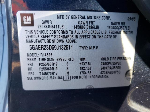 Photo 10 from auction – 2009 BUICK ENCLAVE CX with VIN 5GAER23D59J132511