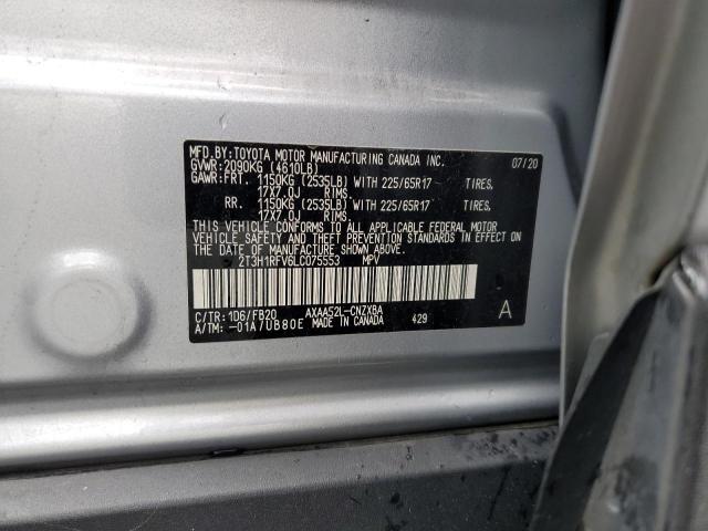 Photo 10 from auction – 2020 TOYOTA RAV4 LE with VIN 2T3H1RFV6LC075553