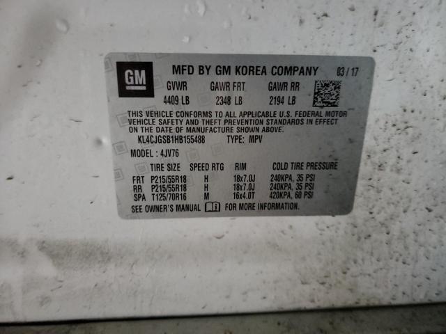 Photo 10 from auction – 2017 BUICK ENCORE ESS with VIN KL4CJGSB1HB155488