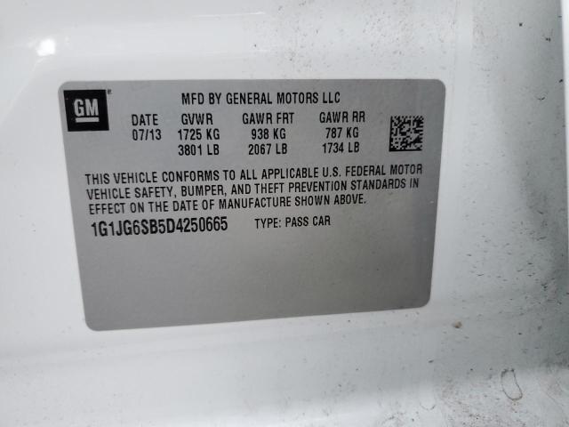 Photo 10 from auction – 2013 CHEVROLET SONIC RS with VIN 1G1JG6SB5D4250665