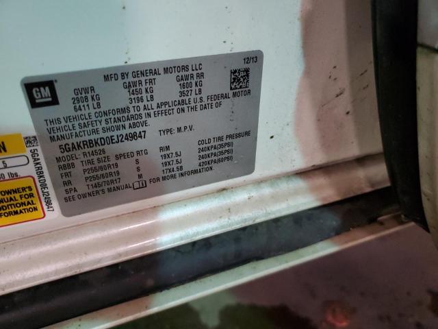 Photo 10 from auction – 2014 BUICK ENCLAVE with VIN 5GAKRBKD0EJ249847