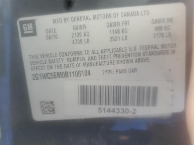 Photo 10 from auction – 2011 CHEVROLET IMPALA LTZ with VIN 2G1WC5EM0B1106104