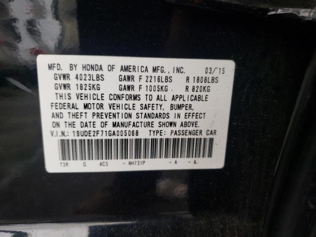 Photo 10 from auction – 2016 ACURA ILX PREMIU with VIN 19UDE2F71GA005068
