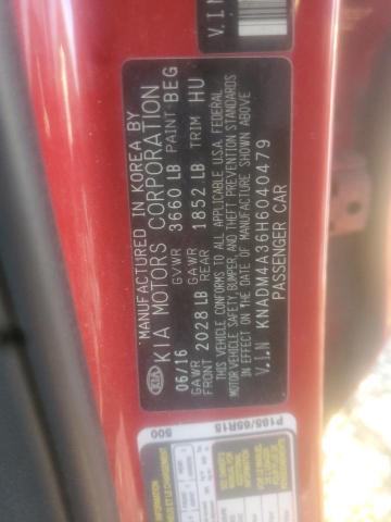 Photo 10 from auction – 2017 KIA RIO LX with VIN KNADM4A36H6040479