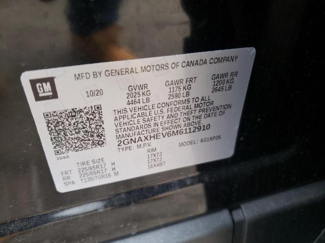 Photo 10 from auction – 2021 CHEVROLET EQUINOX LS with VIN 2GNAXHEV6M6112910