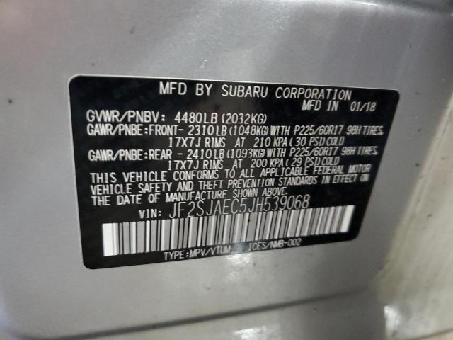 Photo 10 from auction – 2018 SUBARU FORESTER 2 with VIN JF2SJAEC5JH539068