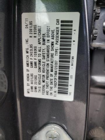Photo 10 from auction – 2011 HONDA ACCORD EX with VIN 1HGCP2F74BA120097
