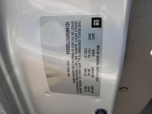 Photo 10 from auction – 2007 CHEVROLET COBALT LS with VIN 1G1AK55F877328334