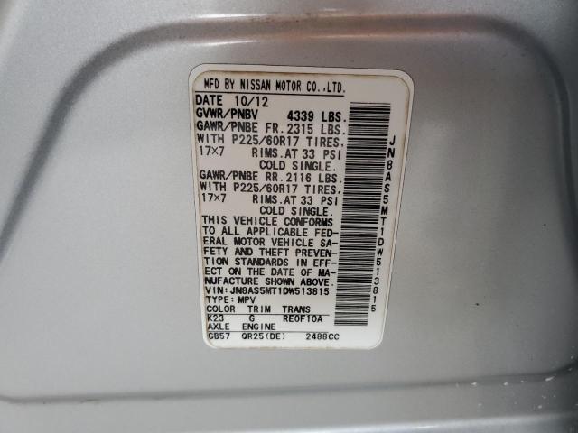 Photo 10 from auction – 2013 NISSAN ROGUE S with VIN JN8AS5MT1DW513815