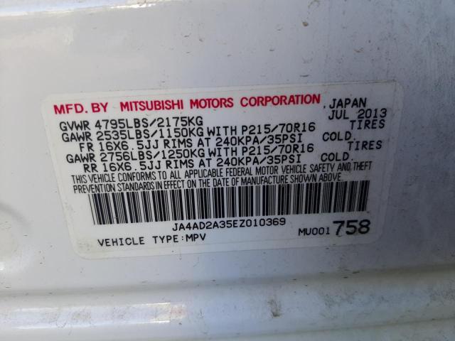 Photo 10 from auction – 2014 MITSUBISHI OUTLANDER with VIN JA4AD2A35EZ010369
