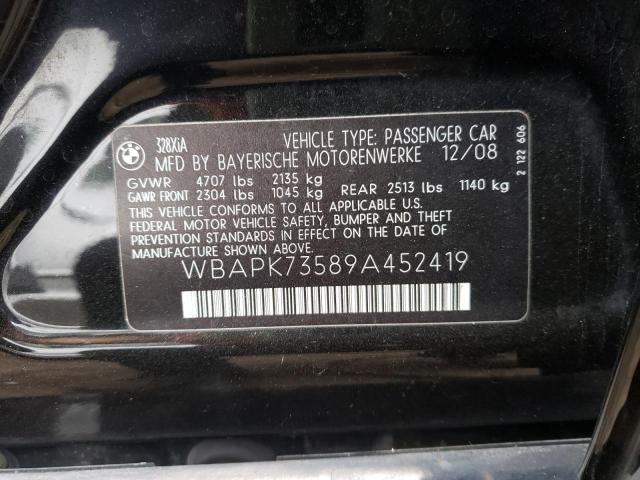 Photo 10 from auction – 2009 BMW 328 XI with VIN WBAPK73589A452419