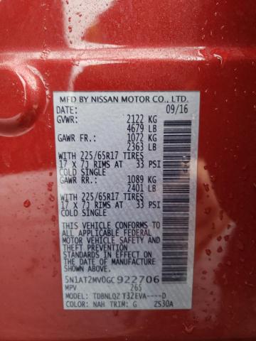 Photo 10 from auction – 2016 NISSAN ROGUE S with VIN 5N1AT2MV0GC922706