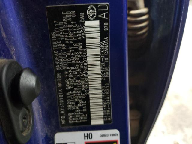 Photo 10 from auction – 2017 TOYOTA COROLLA L with VIN 2T1BURHE3HC837604