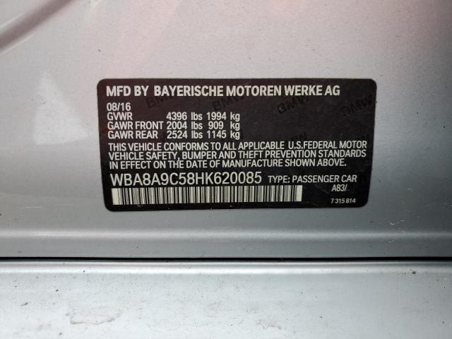 Photo 10 from auction – 2017 BMW 320 I with VIN WBA8A9C58HK620085
