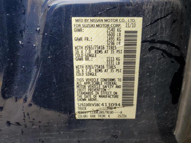 Photo 10 from auction – 2011 SUZUKI EQUATOR RM with VIN 5Z61D0EV5BC413094