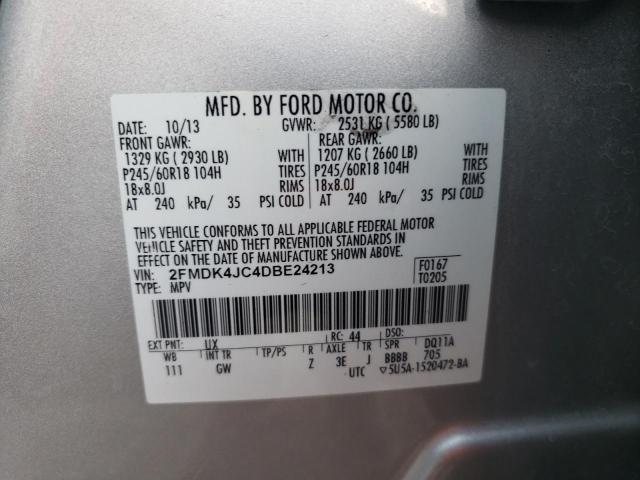 Photo 10 from auction – 2013 FORD EDGE SEL with VIN 2FMDK4JC4DBE24213