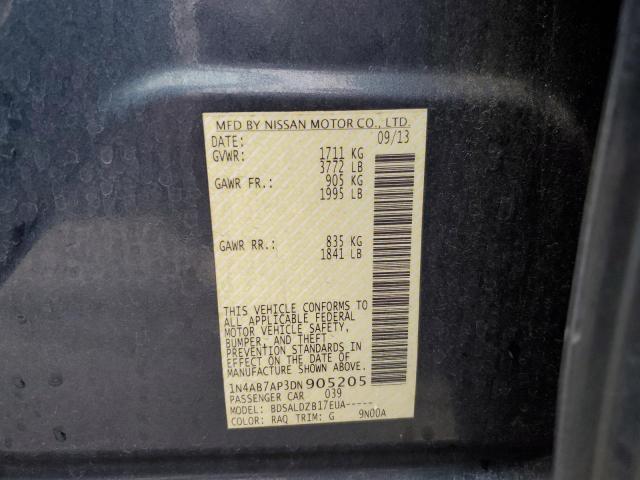 Photo 10 from auction – 2013 NISSAN SENTRA S with VIN 1N4AB7AP3DN905205