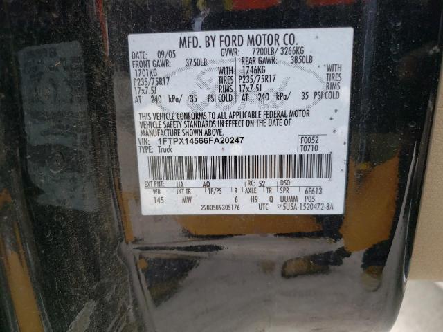 Photo 10 from auction – 2006 FORD F150 with VIN 1FTPX14566FA20247