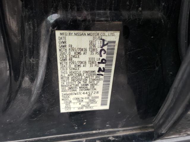 Photo 10 from auction – 2007 NISSAN FRONTIER C with VIN 1N6AD07W37C445728