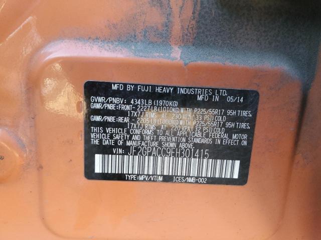 Photo 10 from auction – 2014 SUBARU XV CROSSTR with VIN JF2GPACC9EH301415