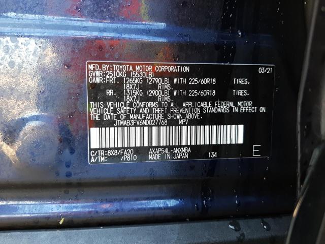 Photo 10 from auction – 2021 TOYOTA RAV4 PRIME with VIN JTMAB3FV6MD027768