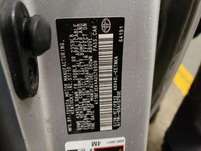 Photo 10 from auction – 2010 TOYOTA CAMRY BASE with VIN 4T1BF3EK4AU576909