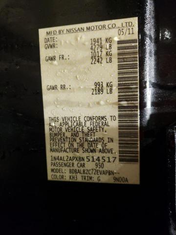 Photo 10 from auction – 2011 NISSAN ALTIMA BAS with VIN 1N4AL2APXBN514517