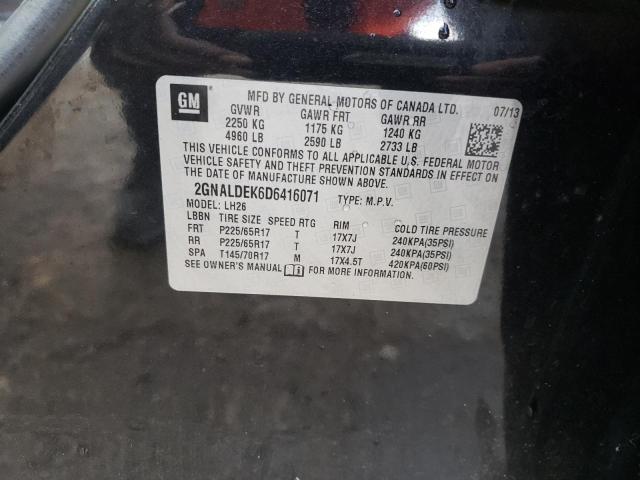 Photo 10 from auction – 2013 CHEVROLET EQUINOX LT with VIN 2GNALDEK6D6416071