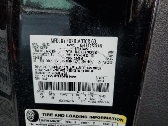 Photo 10 from auction – 2013 FORD F150 SUPER with VIN 1FTFW1ET9DFB50001
