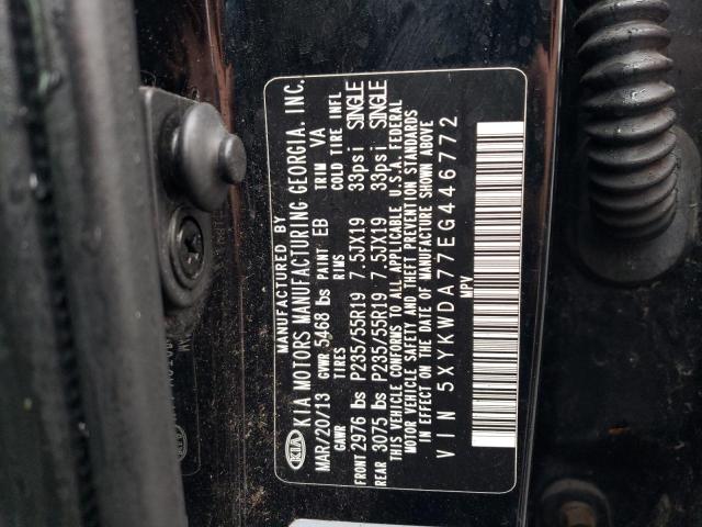 Photo 10 from auction – 2014 KIA SORENTO SX with VIN 5XYKWDA77EG446772