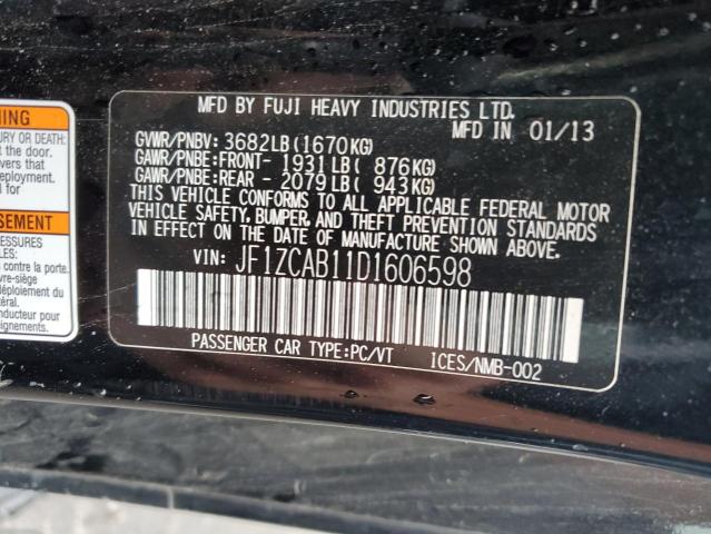 Photo 10 from auction – 2013 SUBARU BRZ with VIN JF1ZCAB11D1606598