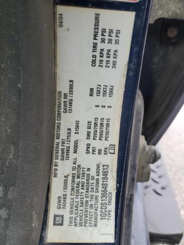 Photo 10 from auction – 2004 CHEVROLET COLORADO with VIN 1GCDS136648184613