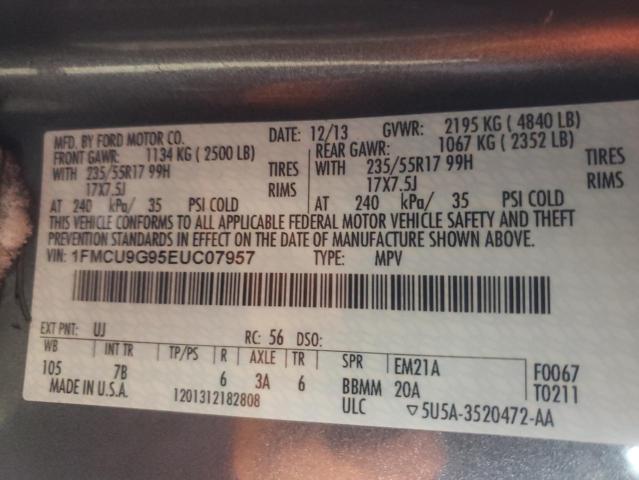 Photo 10 from auction – 2014 FORD ESCAPE SE with VIN 1FMCU9G95EUC07957