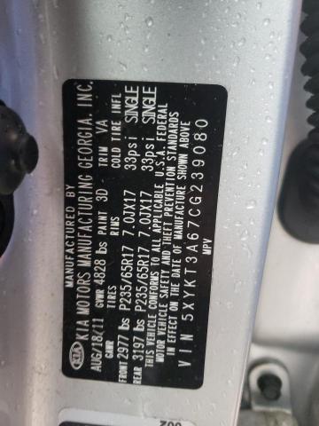 Photo 10 from auction – 2012 KIA SORENTO BA with VIN 5XYKT3A67CG239080