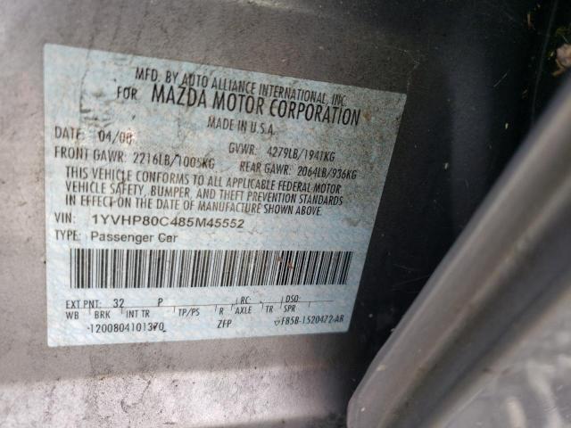 Photo 10 from auction – 2008 MAZDA 6 I with VIN 1YVHP80C485M45552