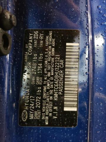 Photo 10 from auction – 2017 HYUNDAI VELOSTER with VIN KMHTC6AD8HU322121