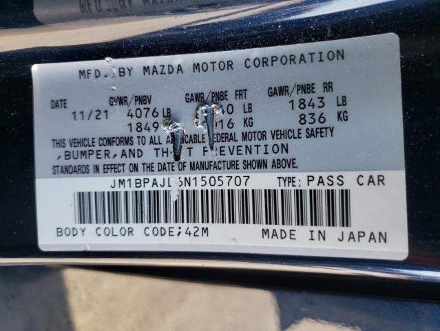 Photo 10 from auction – 2022 MAZDA 3 with VIN JM1BPAJL6N1505707