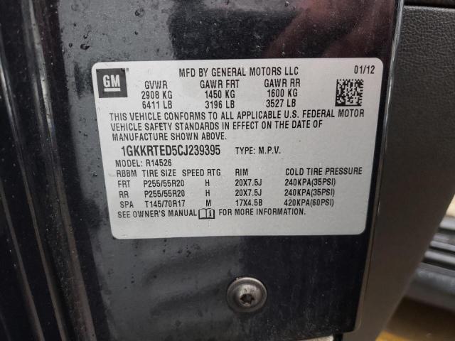 Photo 10 from auction – 2012 GMC ACADIA DEN with VIN 1GKKRTED5CJ239395