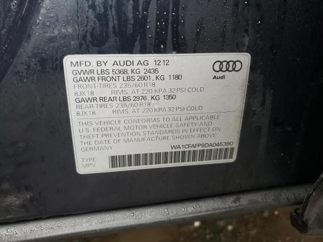 Photo 10 from auction – 2013 AUDI Q5 PREMIUM with VIN WA1CFAFP9DA045390